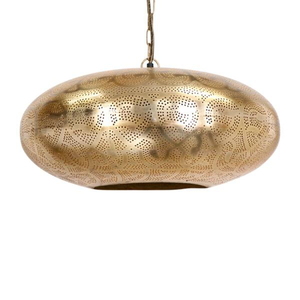 Lámpara colgante marroquí hecha a mano de latón, lámpara de techo redonda, lámpara marroquí para decoración del hogar, accesorio de iluminación, excelente precio. - Product Image 1