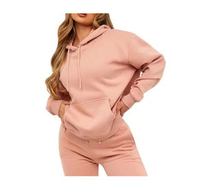 Sudadera con capucha de algodón y LICRA para mujer, ropa con logo impreso, polar, colores personalizados, primavera y otoño, venta al por mayor - Product Image 6