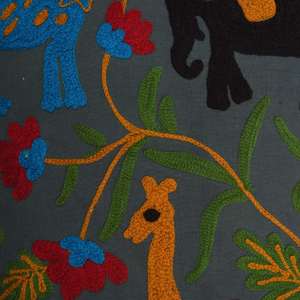 Coloré brodé à la main Otomi 16X16 tissé taie d'oreiller Vintage Festival Suzani coussin Unique maison Accent pour cadeau de vacances - Product Image 4