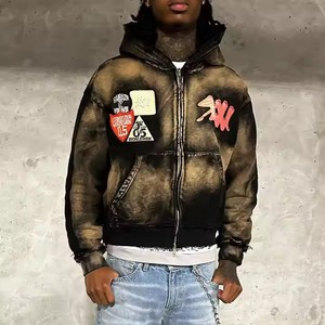 เสื้อฮู้ดดี้ขนแกะประดับคริสตัลหรูหราสไตล์ฮิปฮอปสำหรับผู้ชายและผู้หญิง ดีไซน์ฤดูหนาว ตกแต่งคริสตัลสั่งทำพิเศษ ผ้าฝ้าย 100% - Product Image 5