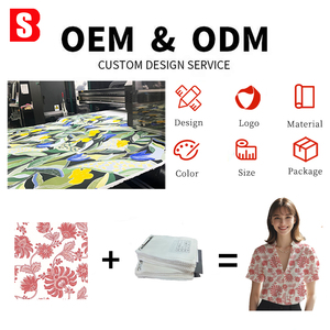 ผ้าฝ้ายพิมพ์ลายใบไม้แบบนามธรรมจากลอนดอน <span class=keywords><strong>ราคา</strong></span>โรงงานเบสซี่ เป็นมิตรกับสิ่งแวดล้อม เหมาะสำหรับเสื้อและชุดเดรส - Product Image 3