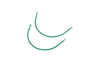 Aguja curvada tipo C de alta calidad para extensiones de cabello, Material de encaje de Color personalizado, Funda de cuero acolchada de acero y Metal, bolsa de embalaje - Product Image 2