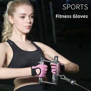 Guantes de medio dedo para hombres y mujeres para entrenamiento para levantamiento de pesas y gimnasio Fitness logotipo personalizado levantamiento entrenamiento GUANTES DE Fitness - Product Image 6