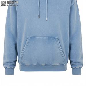Luxury Streetwear Plain Unisex Best Quality Hoodie 100% <b>Cotton</b> French Terry Baggy Pullover Heavyweight <b>Raw</b> Hem Hoodie - Product Image 4