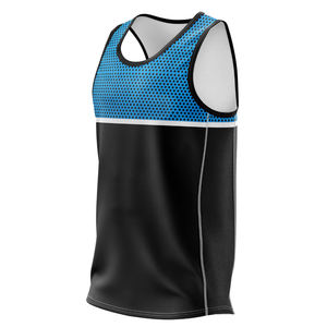 Top Trending Custom Men's Singlets Material transpirable con diseño informal sin mangas Nueva llegada Sublimation Print Singlets - Product Image 2