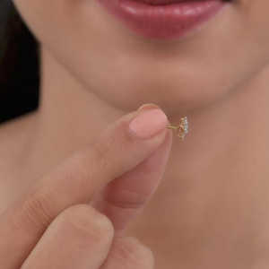 GIVA Bijou de corps tendance en argent 925 plaqué or 18 carats avec zircon et motif à vis, fabriqué en Inde, pour mariages et cadeaux - Product Image 6