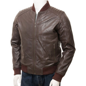 Chaqueta de cuero de invierno de moda para hombre de estilo callejero directo de fábrica de alta calidad con 2 bolsillos laterales personalizados chaqueta de cuero para hombre - Product Image 1