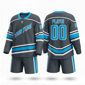 Tenues de hockey sur glace professionnelles, entièrement personnalisées, kit de sublimation, service OEM, respirant, séchage rapide, taille adulte - Product Image 1