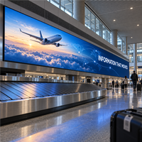 Écran LED d'intérieur P5 7680Hz, couleur pleine, service frontal, haute luminosité, panneau mural vidéo LED pour terminal aéroportuaire