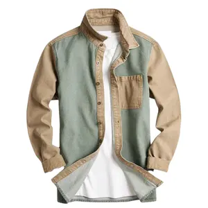 낮은 Moq 남성 자켓 청바지 데님 100% 면 싱글 브레스트 남성 의류 티셔츠 및 재킷 청바지 베트남 공급 업체