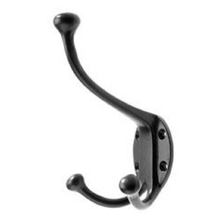 Classic Antique Iron Triple Hook Black Alloy Cast Iron Vintage <b>Coat</b> <b>Rack</b> <b>Wall</b> Hooks Multifunctional with Wholesome Plain Finish - Product Image 4