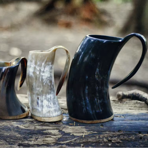 Tasse authentique en corne de Viking, corne à boire polie de qualité supérieure, parfaite pour la décoration intérieure et la collection. - Product Image 1