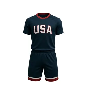 Ensemble de maillot et short de sport en bleu marine - Product Image 1