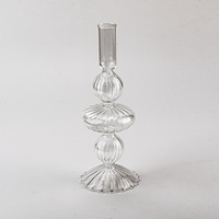 Bougeoir pilier en verre au design unique pour la décoration de la maison