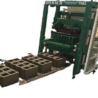 Machine Akcel 7,5 KW à commande PLC, pompe hydraulique, boîte de vitesses, machine semi-automatique de fabrication de blocs de béton creux, moteur 32 kW