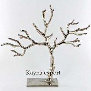 สีเงินโลหะต้นไม้เครื่องประดับยืนด้วยไม้ยืน - Product Image 5