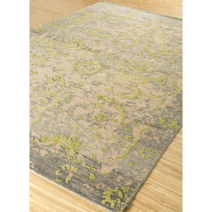 Alfombra de Lana Anudada a Mano de Gran Tamaño, Color Verde Clan, Modelo LCA-68 Medallion de Jaipur Rugs US, para Sala de Estar, Recámara, Pasillo, Rectangular - Product Image 2