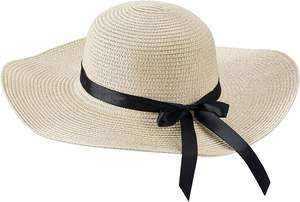 Élégant Vintage Fedora large bord et ruban tresse raphia paille tricot chapeau nouveau produit d'été de l'usine du Vietnam pour le voyage - Product Image 5