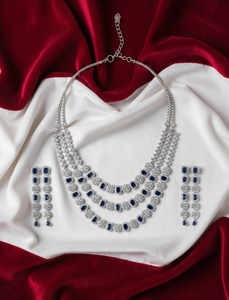 Ensemble de bijoux de luxe AD pour femmes, collier de mariage pour fête nuptiale avec boucles d'oreilles, finition dorée traditionnelle, accessoire de mode ethnique - Product Image 2