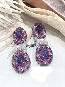 ต่างหูดีไซน์เนอร์ทรงเสน่ห์พร้อมต่างหูฟิวชั่นแบบสัมผัสเป็นประกายสำหรับผู้หญิงสาวๆสำหรับลุคตอนเย็นสำหรับงานปาร์ตี้แฟชั่น - Product Image 2