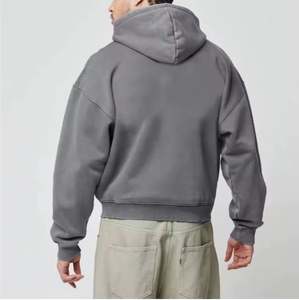 Custom Embroidery Design Heavyweight Reversible Bomber Winter Warm <b>Long</b> Sleeve Men's <b>Oversized</b> Acid Washed Zip up <b>Hoodie</b> - Product Image 5