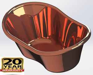 Exportador indio ofrece bañera independiente martillada de cobre sólido de estilo vintage de alta calidad excelente bañera de hidromasaje de cobre antiguo - Product Image 2