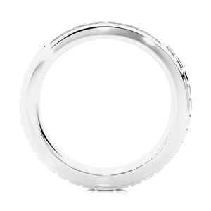 แหวนเพชรมอยส์ซอไนท์2แถวดีไซน์หรูหราทอง14K ปูทรงกลมทันสมัยสำหรับงานแต่งงานงานหมั้นหรือของขวัญปาร์ตี้ - Product Image 5