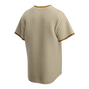 Camiseta de béisbol cosida con nombre de sarga de aparejos OEM personalizada Camiseta de béisbol de media manga para hombre de tamaño adulto rayada - Product Image 3