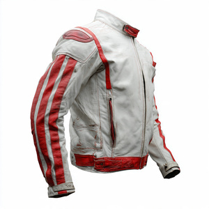 Customize Fashion Leather Biker <b>Jacket</b> Men Vintage Wash Zipper Leather <b>Cycling</b> <b>Jackets</b> Men's Racer Riding Leather Coat Top Mens - Product Image 5