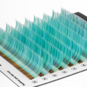 Hot selling colorful lash <b>trays</b> mix colored russian volume eyelashes rapid blooming mink lashes wholesale custom logo - Product Image 6