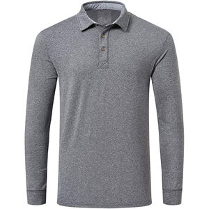 Camiseta informal de algodón 100% para hombre, transpirable, ligera, Color sólido, diseño impreso en 3D, manga larga, ropa de calle de gran tamaño para Polo - Product Image 1