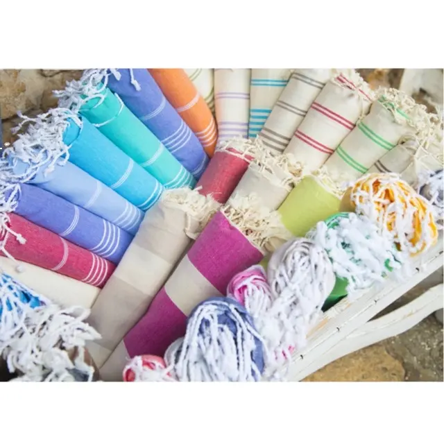 Indian Manufacturer 100% Cotton Turkish Hammam Towel New Elegant Design Hammam Towel With Customize Logo and Color.