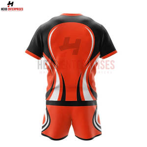 Precio de fábrica Uniforme de rugby Bajo Moq Uniforme de camiseta de rugby rojo personalizado con precio barato Uniforme de rugby profesional - Product Image 5