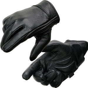 Gants d'hiver unisexes en cuir véritable noir, respirants, pour l'extérieur, de haute qualité, en peau de mouton, résistants aux intempéries - Product Image 1