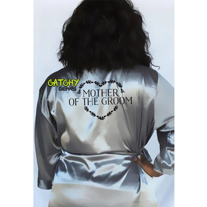 Robes en soie de luxe de qualité garantie Vêtements de nuit pour femmes Robe de mariée imprimée avec logo personnalisé Robes de chambre lisses pour femmes - Product Image 4