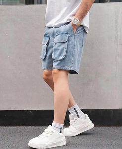 Vente en gros, meilleure vente, short en denim 100% coton de qualité supérieure pour hommes avec plusieurs poches, short en jean de coupe ample - Product Image 4