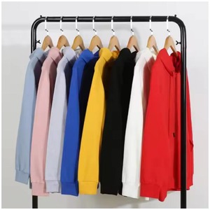 Sudadera con capucha ecológica con capucha de algodón orgánico con costuras de color en contraste Sudadera básica para la escuela o el uniforme - Product Image 4