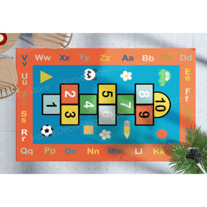 Alfombra con Estampado de Alfabeto: Decoración Divertida para Habitación Infantil y Guardería, con Alfombra Suave de Pelo Corto - Product Image 2