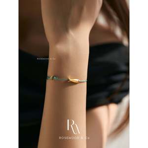 Braccialetto Intrecciato con Pesce Blu e Ciondolo in Oro, Nodo Regolabile, Charm dell'Amicizia, Bracciale alla Moda - Product Image 2