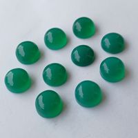 Onyx Vert Naturel de Grade AAA, Cabochon de 9 mm, Pierre Précieuse Façonnée Calibrée, Vente en Gros pour Bijoux, Certifié par un Certificat Tierce Partie VG EXPORTS