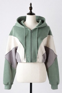 Nuevas y Elegantes Sudaderas Cortas con Capucha para Mujer, Tallas Grandes, Transpirables, Estilo Urbano, Algodón/Bambú, Logotipo Frontal, 2025 - Product Image 4