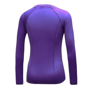 Camiseta de compresión para mujer 2025, camiseta atlética de manga larga para correr y Yoga personalizada, camisetas de entrenamiento para mujer - Product Image 2