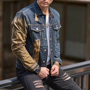Nouvelle couleur veste en jean délavé pour hommes élégant en gros jean homme vestes personnaliser respirant en détresse hommes vestes - Product Image 2