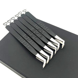 Pinzas para Pestañas de Venta Caliente con Estilo Personalizado, Pinzas para Extensión de Pestañas de Marca Privada, Acero Inoxidable Japonés de Marca Privada Personalizada - Product Image 1