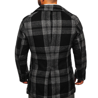 Manteau d'hiver en jean pour homme - Style urbain, réversible, avec col montant, respirant, 100 % coton