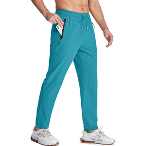 Pantalons de survêtement avec taille élastique, coupe-vent, en coton éponge, pantalon de jogging pour homme, couleur unie, pantalon de survêtement, poche tricotée, pantalon pour homme - Product Image 1