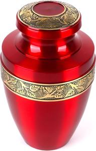 Urnes funéraires modernes en aluminium peint léger pour cendres humaines, faites à la main, capacité personnalisable, vase de table pour hommes et femmes - Product Image 2