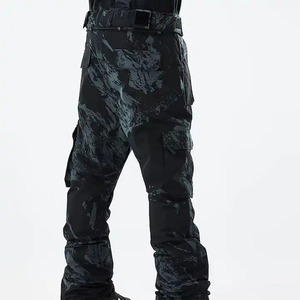 Pantalones de esquí de snowboard de invierno con estampado personalizado de fábrica, pantalones de esquí de invierno impermeables a prueba de viento para exteriores para hombres - Product Image 3