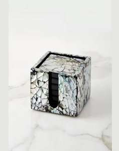 Posavasos de nácar de lujo natural para té, café y Decoración de mesa para el hogar Posavasos con incrustaciones de concha natural de primera calidad - Product Image 3