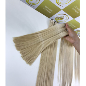High Quality Light white bundle <b>Toupees</b> Vietnamese Cuticle Aligned Light Color SIngle Donor Weft Bundles HD Lace factory price - Product Image 1
